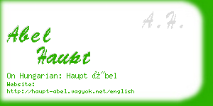 abel haupt business card